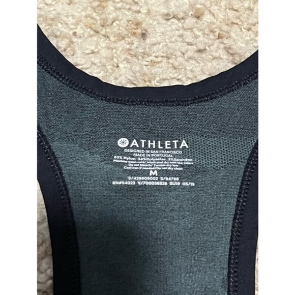Athleta Women Speedlight Black Camo Racerback Tank Top Size Medium M EUC - Picture 3 of 4